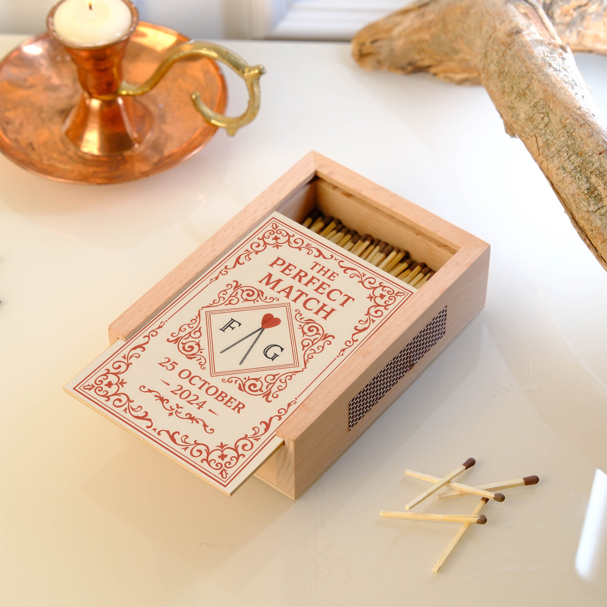 Personalized Wooden Matchbox