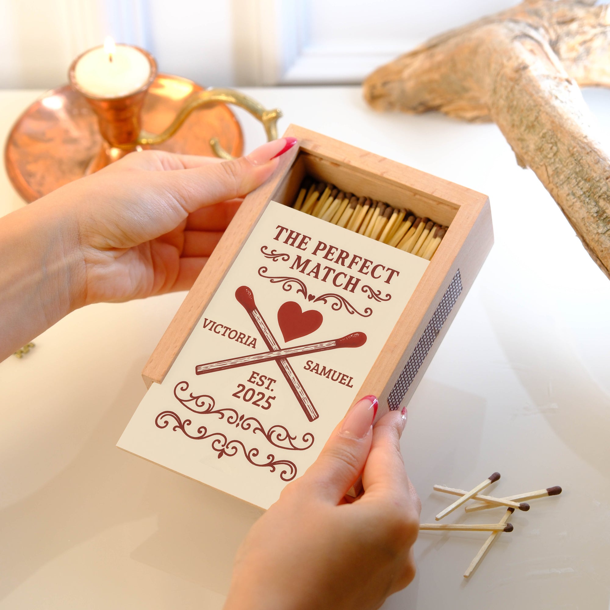 Personalized Wooden Matchbox