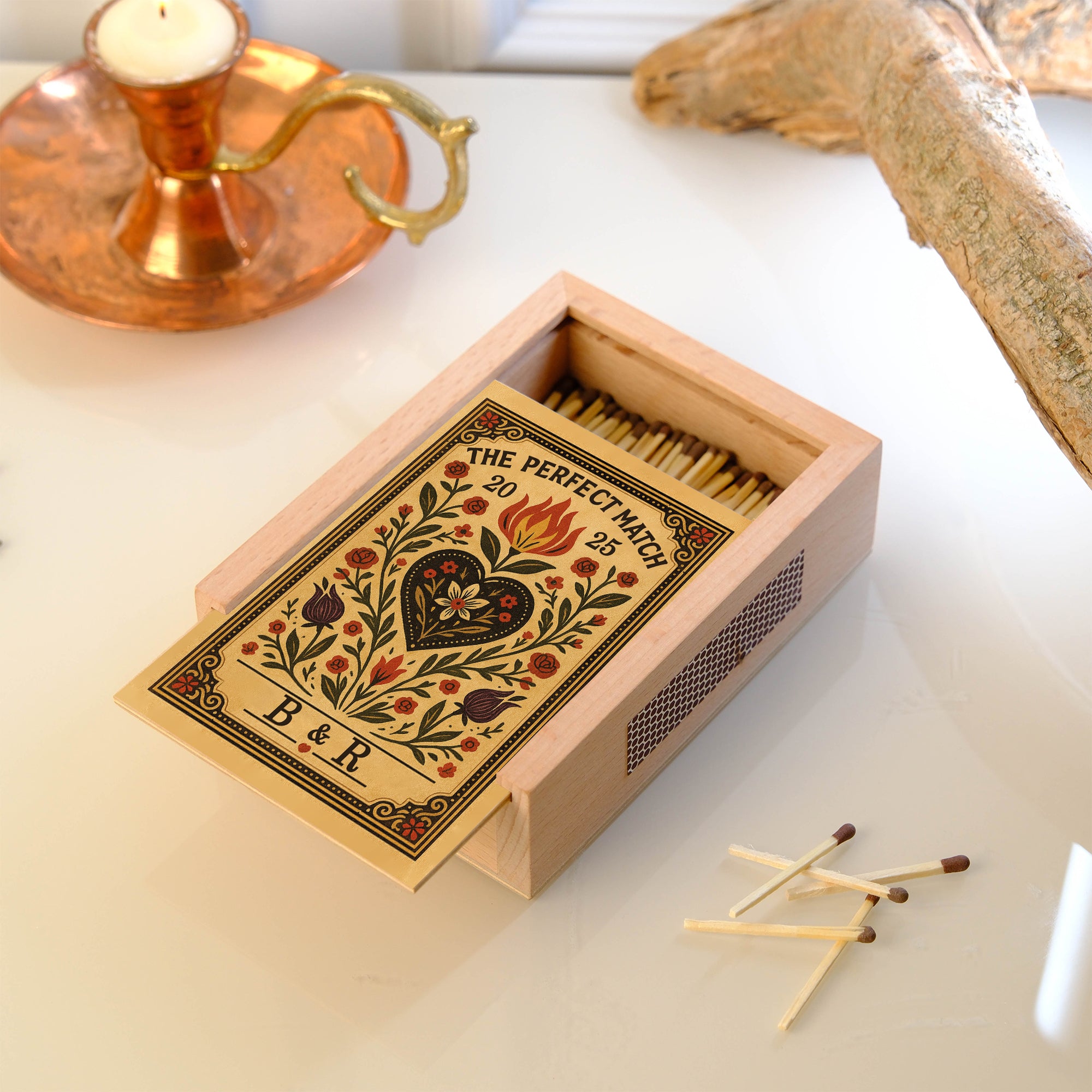 Personalized Wooden Matchbox