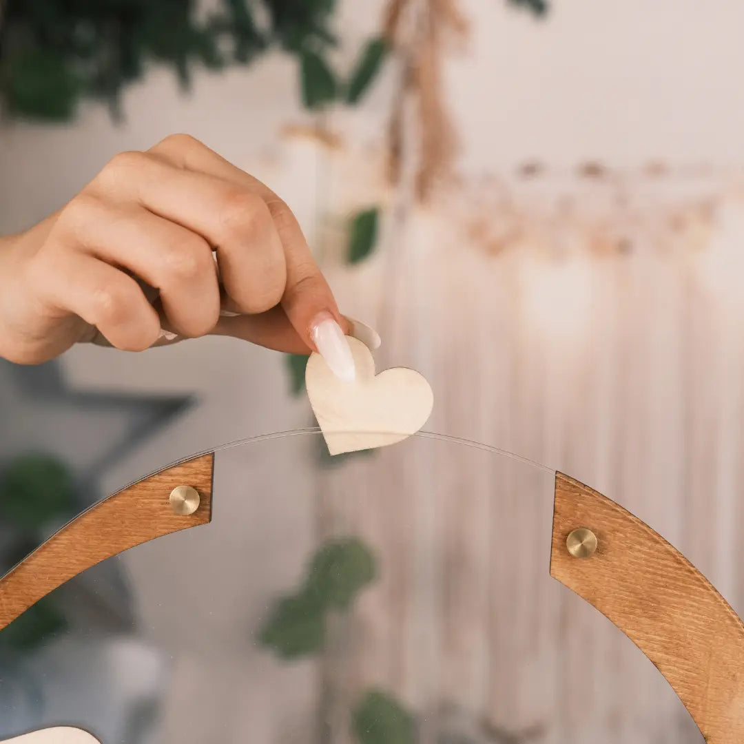 Personalized Hearts Wedding Guest Book Alternative