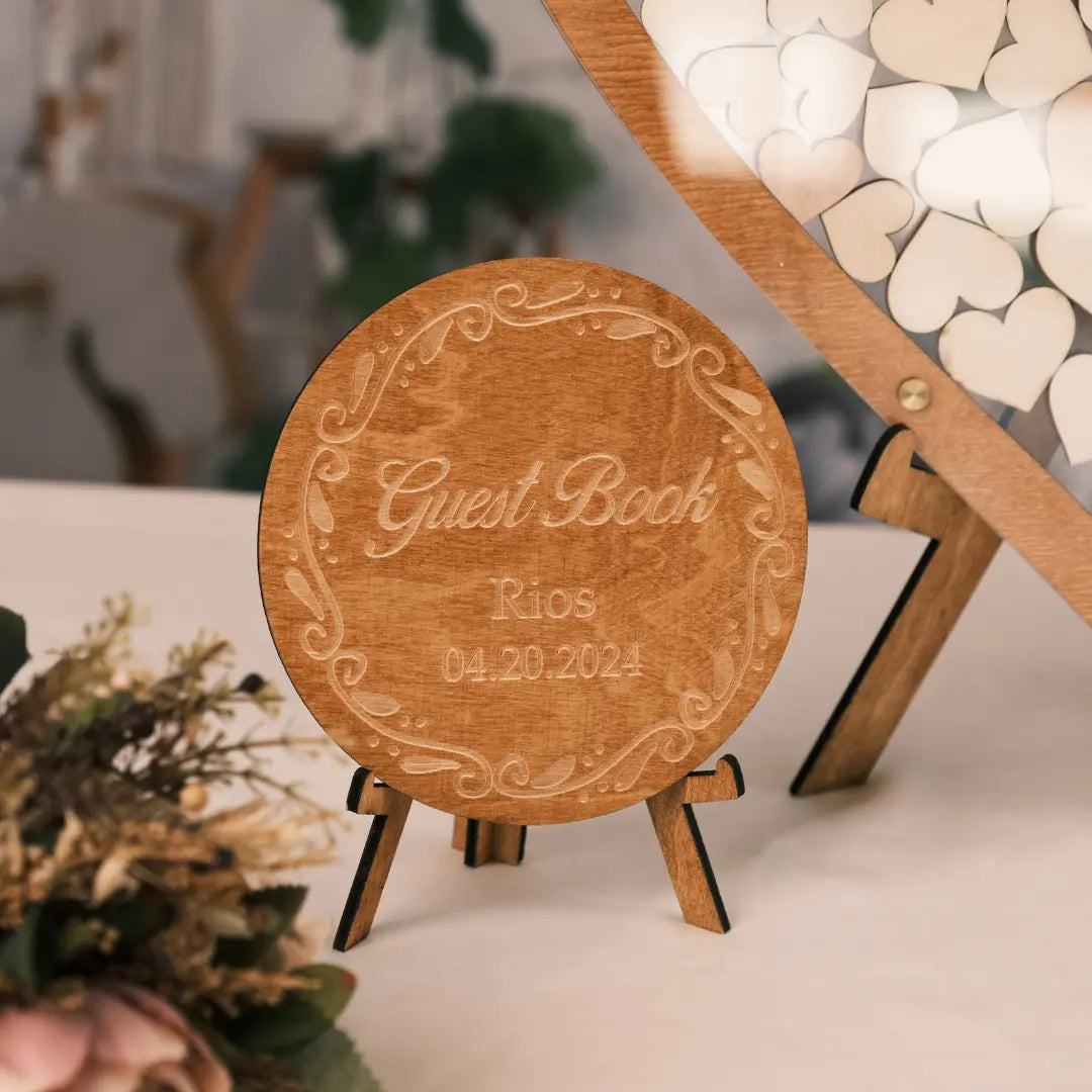 Personalized Hearts Wedding Guest Book Alternative