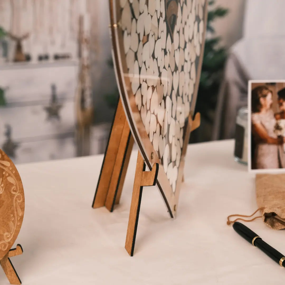 Personalized Hearts Wedding Guest Book Alternative