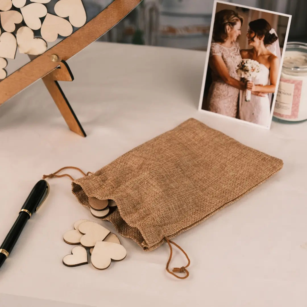 Personalized Hearts Wedding Guest Book Alternative