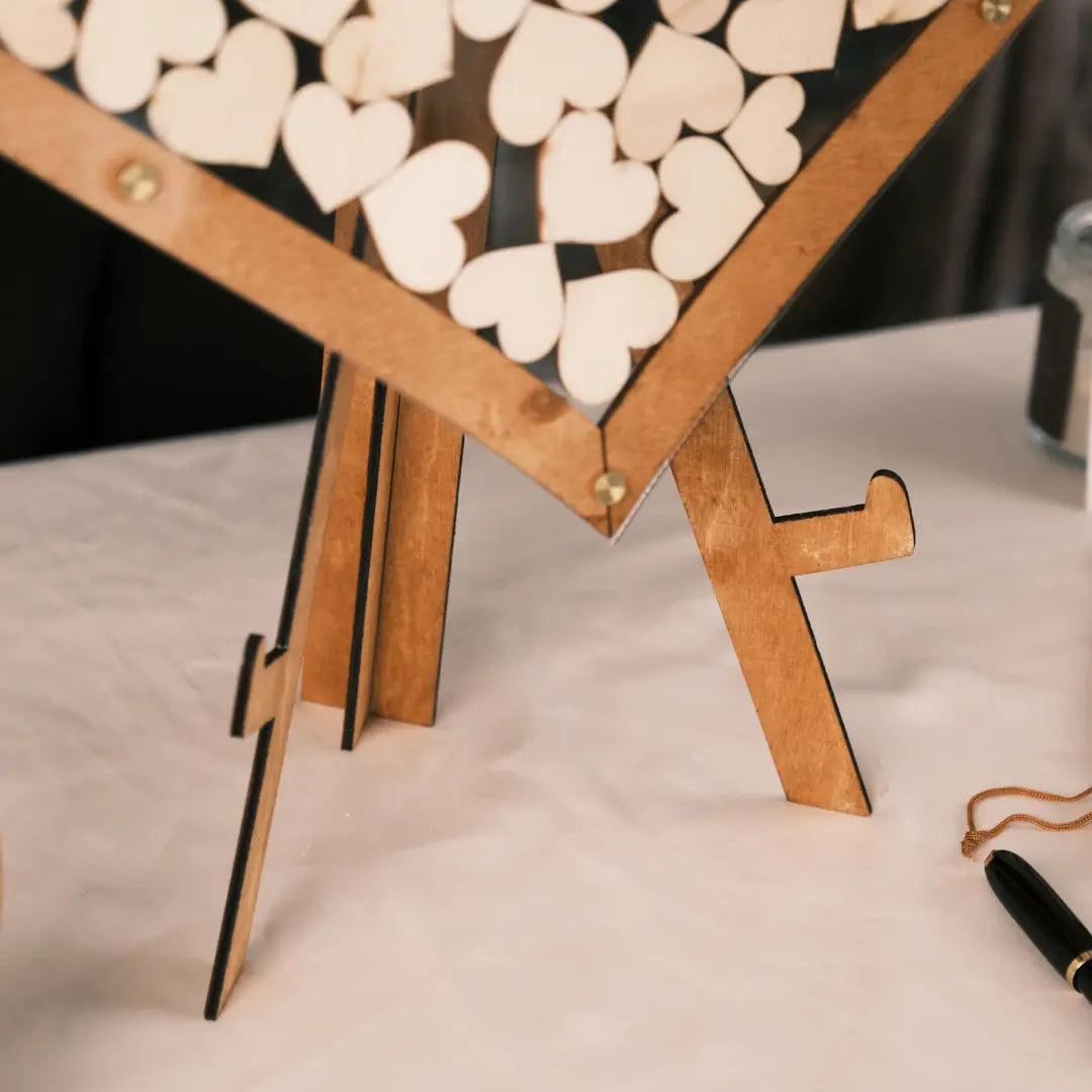 Personalized Hearts Wedding Guest Book Alternative