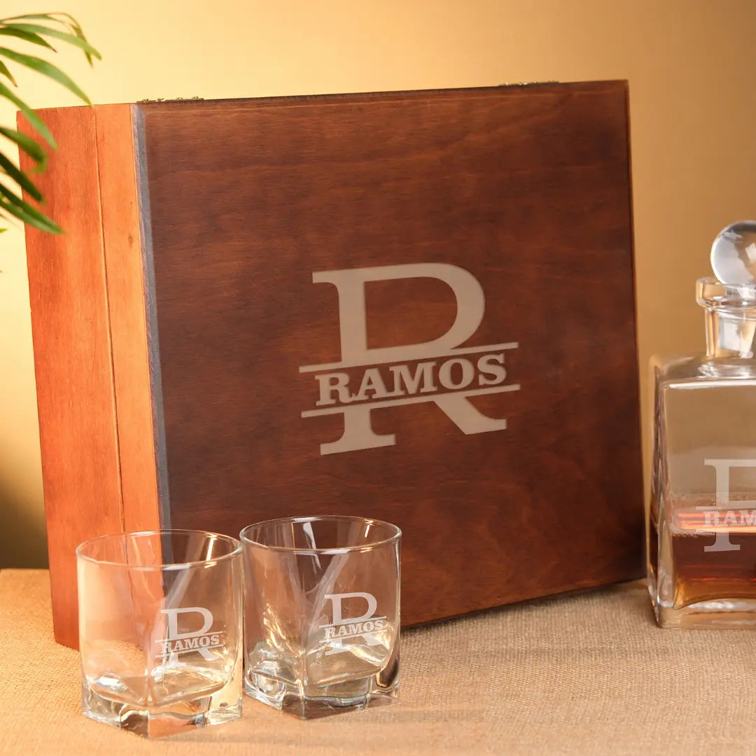 Personalized Whiskey Glasses Gift Set