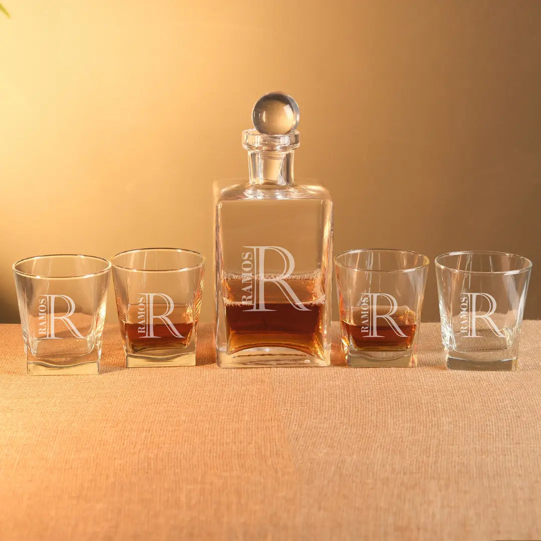 Personalized Whiskey Glasses Gift Set