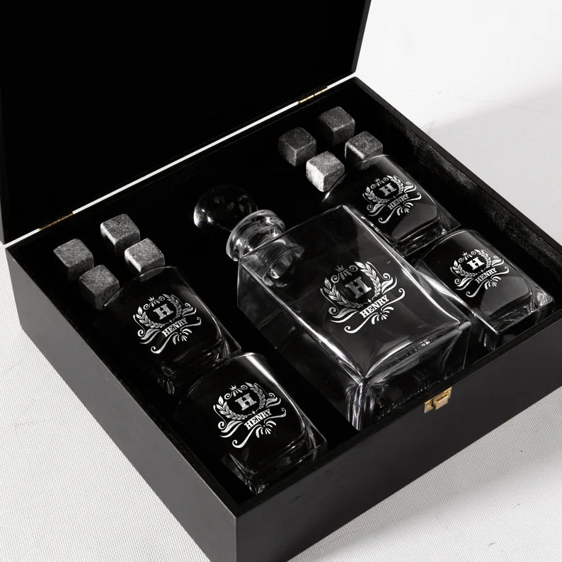Personalized Whiskey Glasses Gift Set