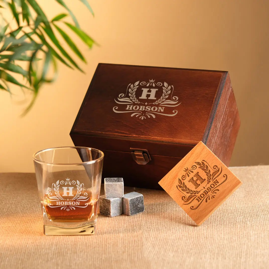 Personalized Whiskey Glasses Gift Set