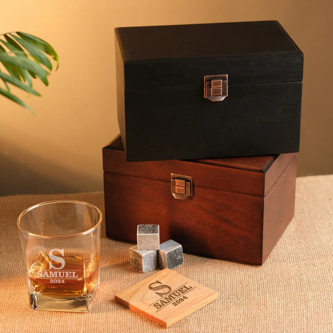 Personalized Whiskey Glasses Gift Set