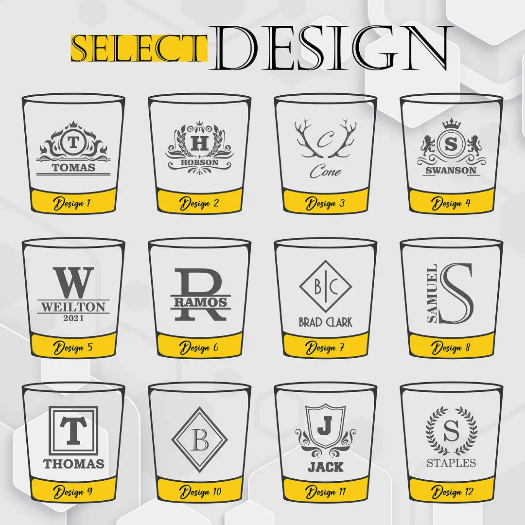 Personalized Whiskey Glasses Gift Set