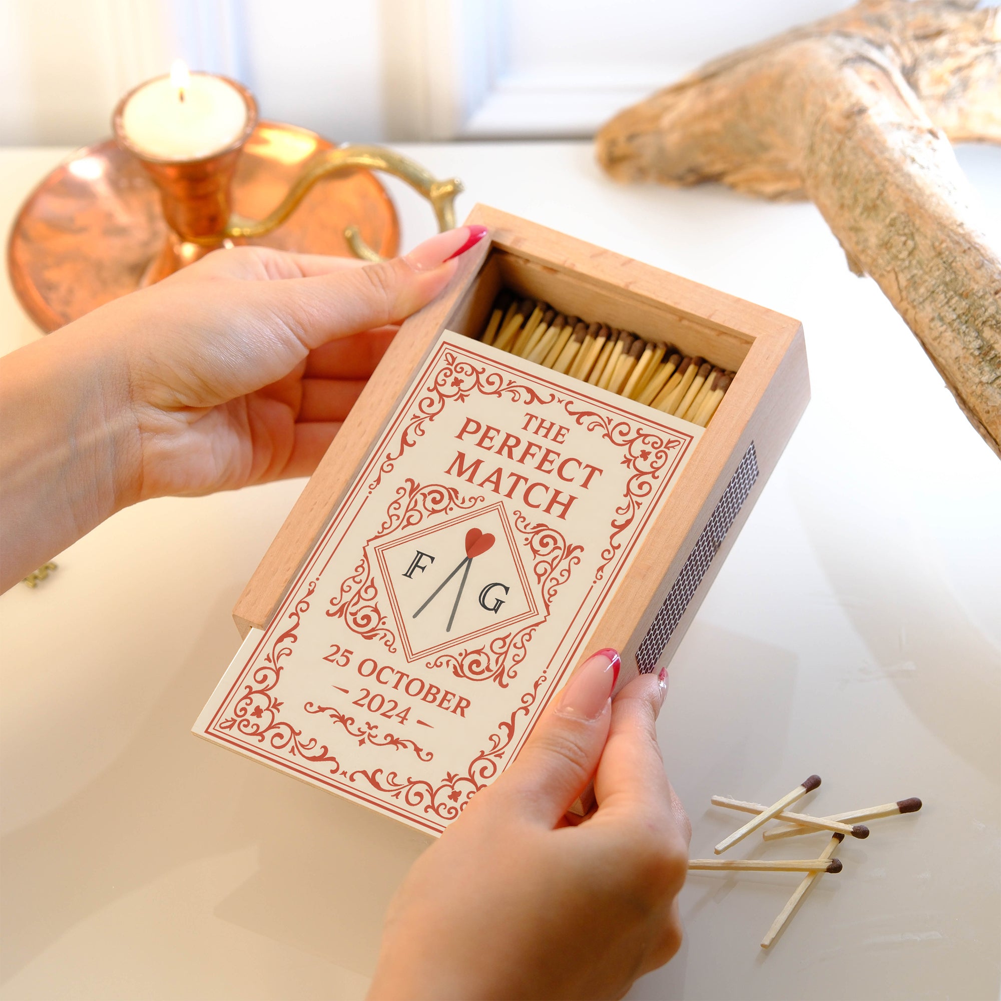 Personalized Wooden Matchbox