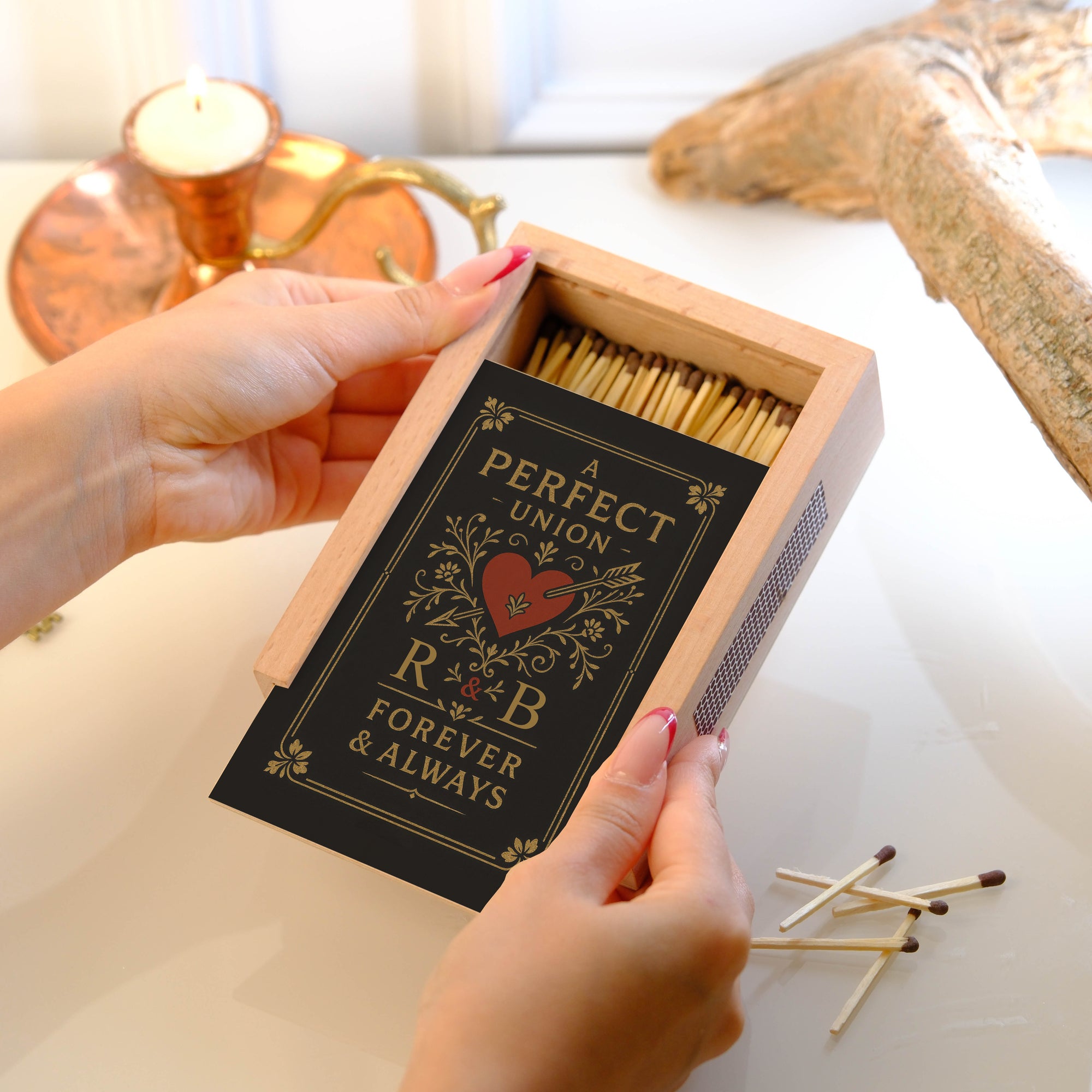 Personalized Wooden Matchbox