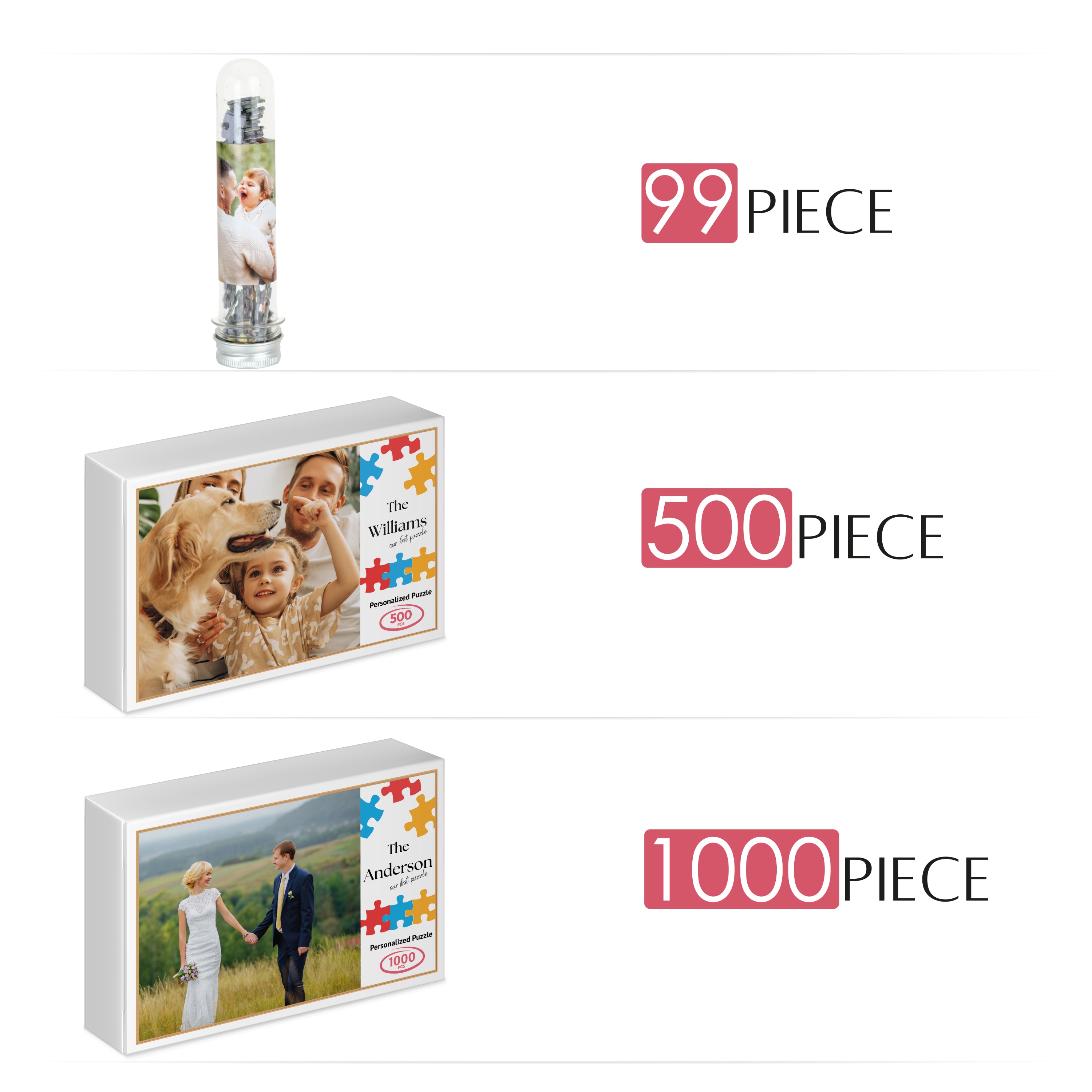 Personalized Photo Puzzle – 99, 500, and 1000 Pieces