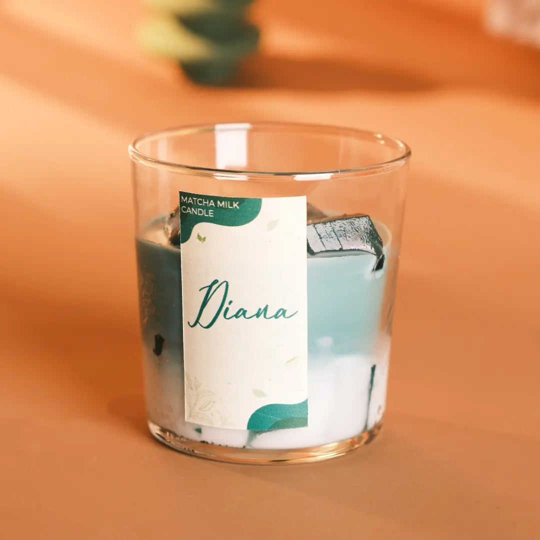 Personalized Iced Matcha Latte Candle