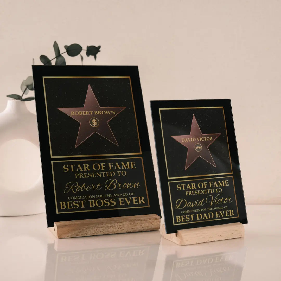 Personalized Hollywood Fame Star Plaque