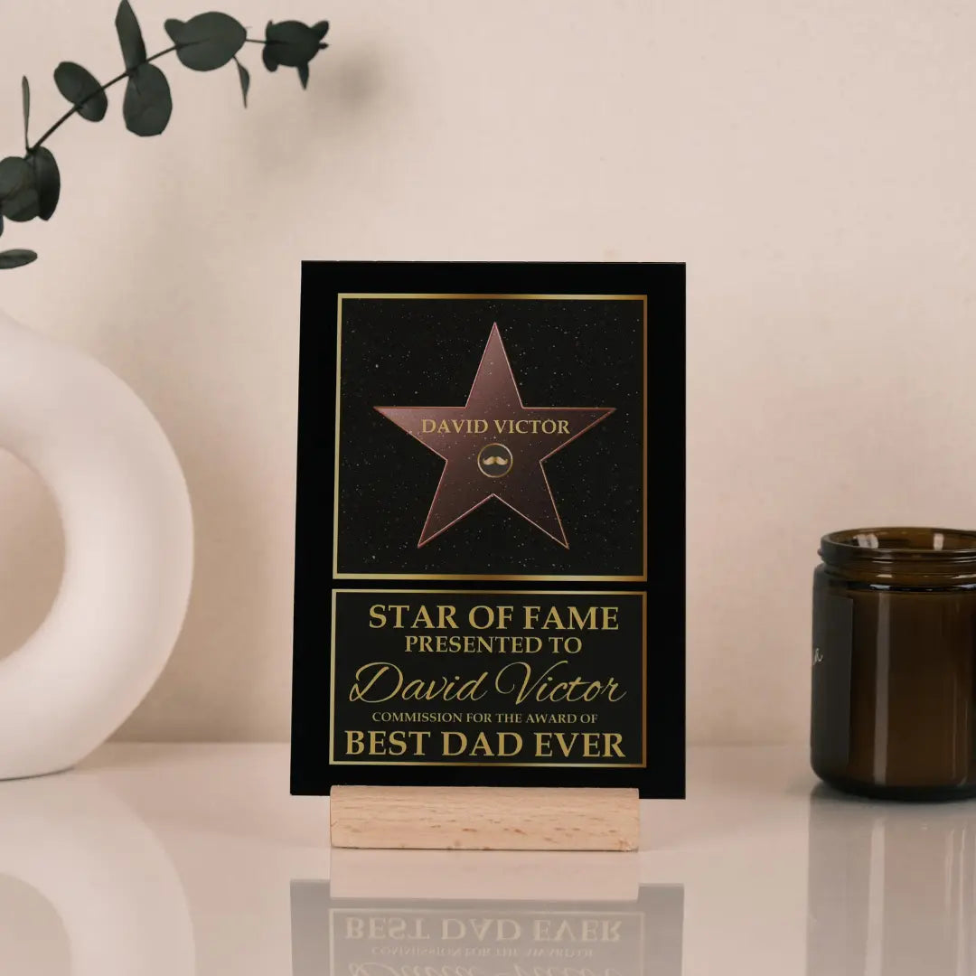 Personalized Hollywood Fame Star Plaque