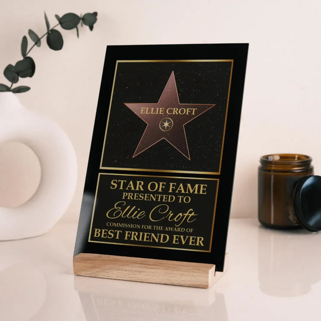 Personalized Hollywood Fame Star Plaque