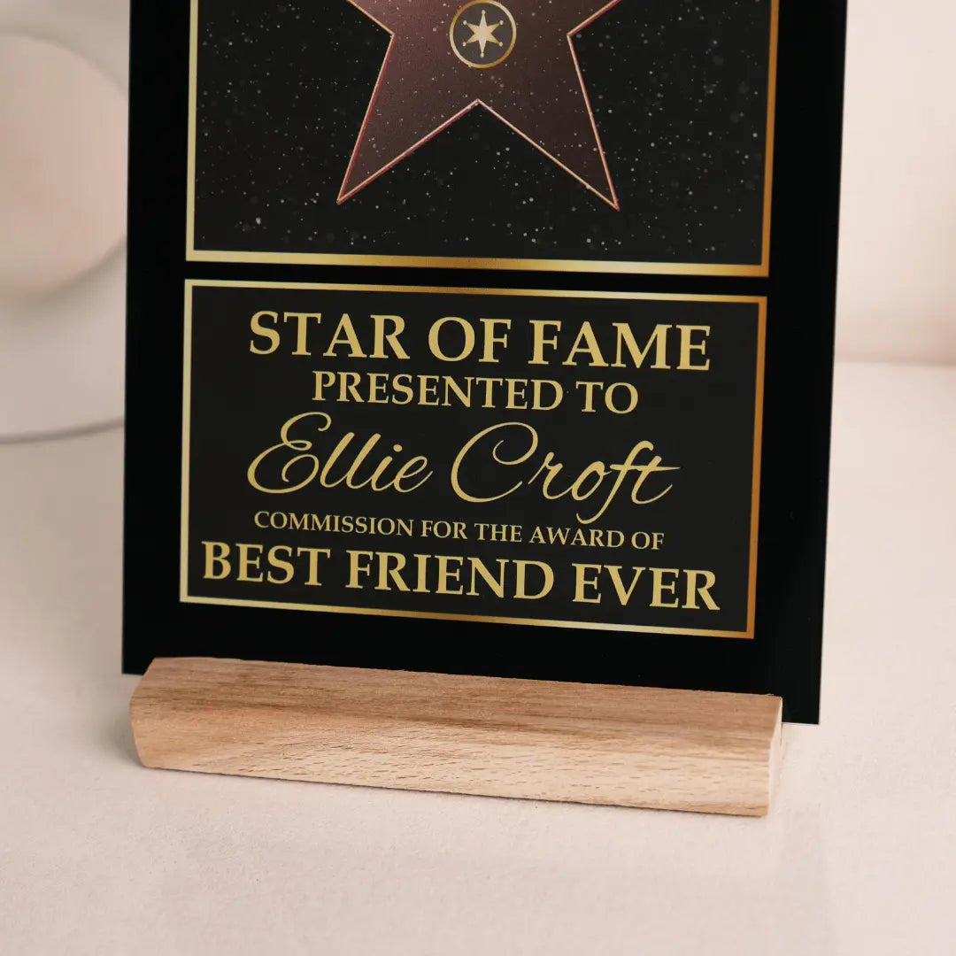 Personalized Hollywood Fame Star Plaque