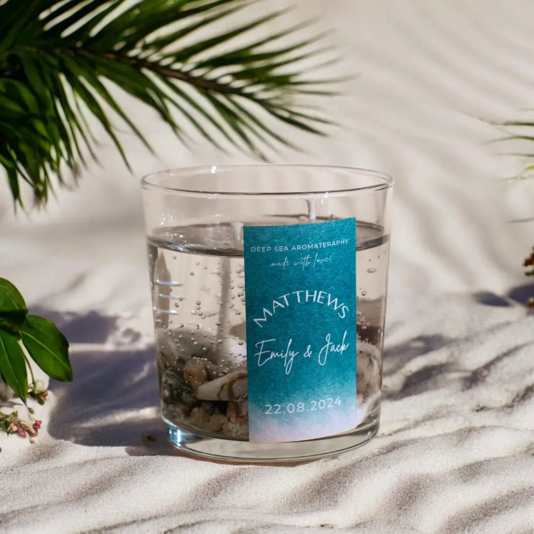 Personalized Ocean-Themed Gel Candle