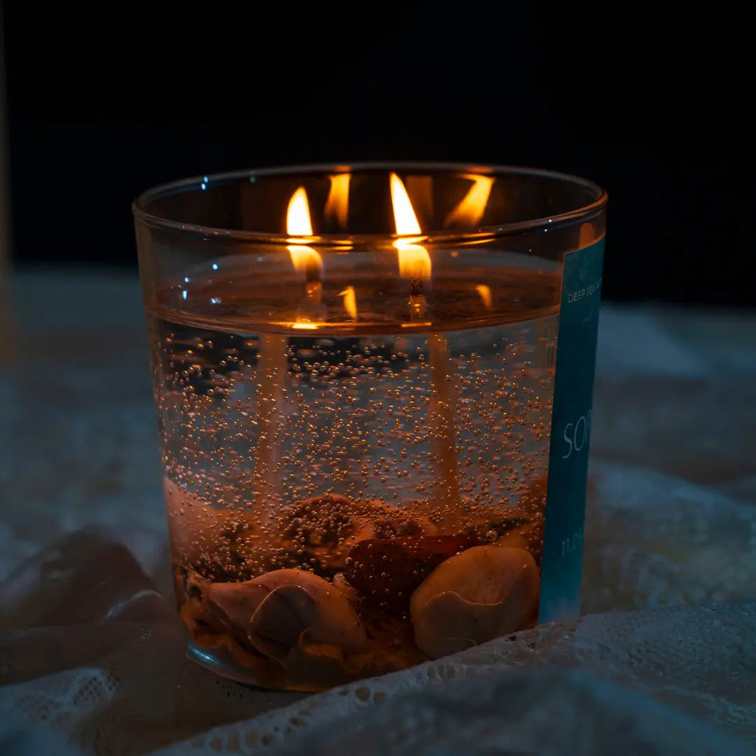 Personalized Ocean-Themed Gel Candle