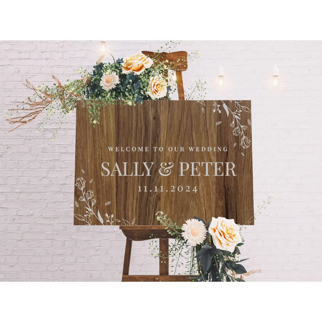 Personalized Wooden Wedding Guest Book Sign