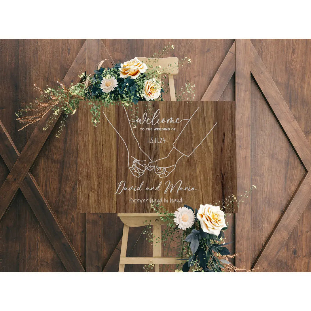 Personalized Wooden Wedding Guest Book Sign