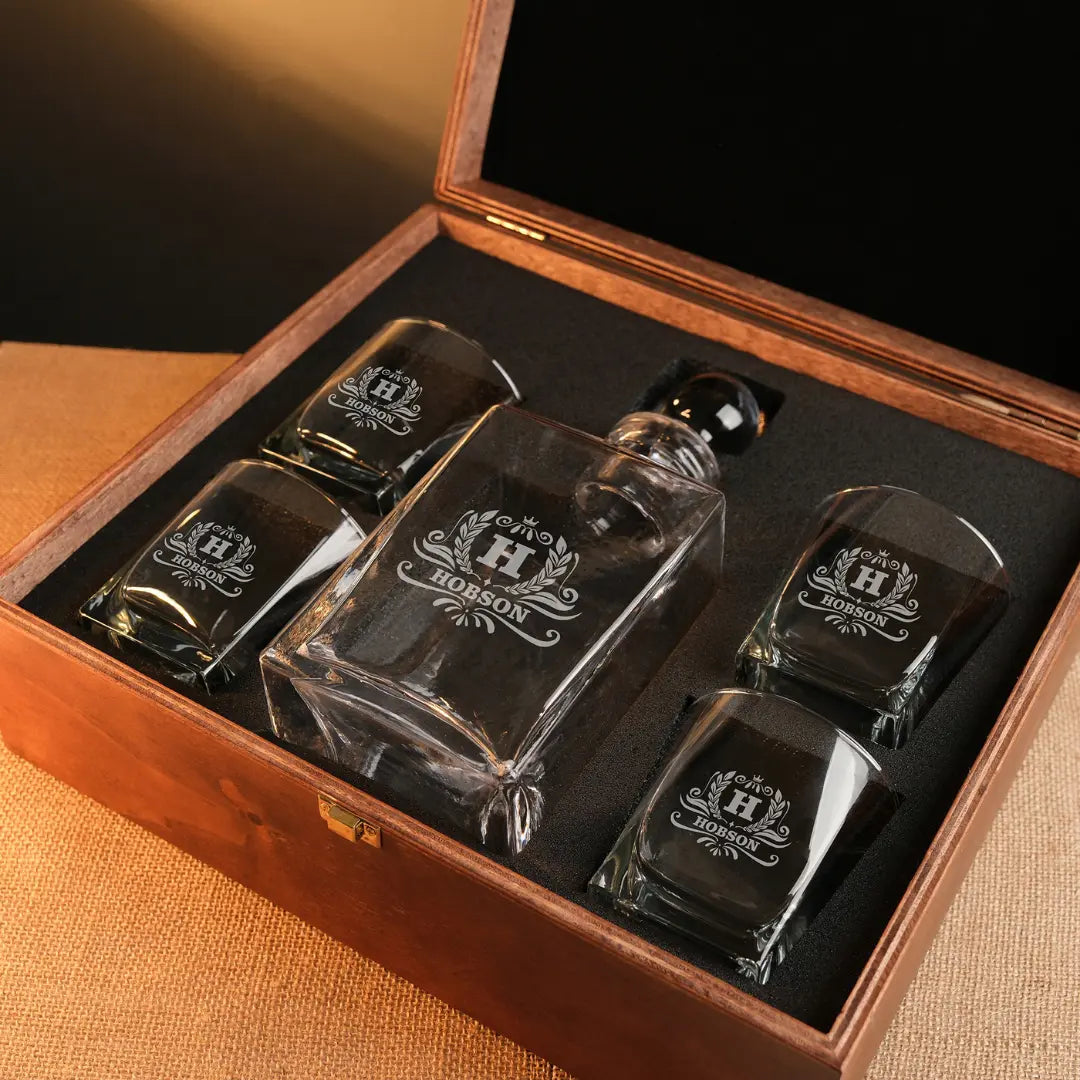 Personalized Whiskey Decanter Set