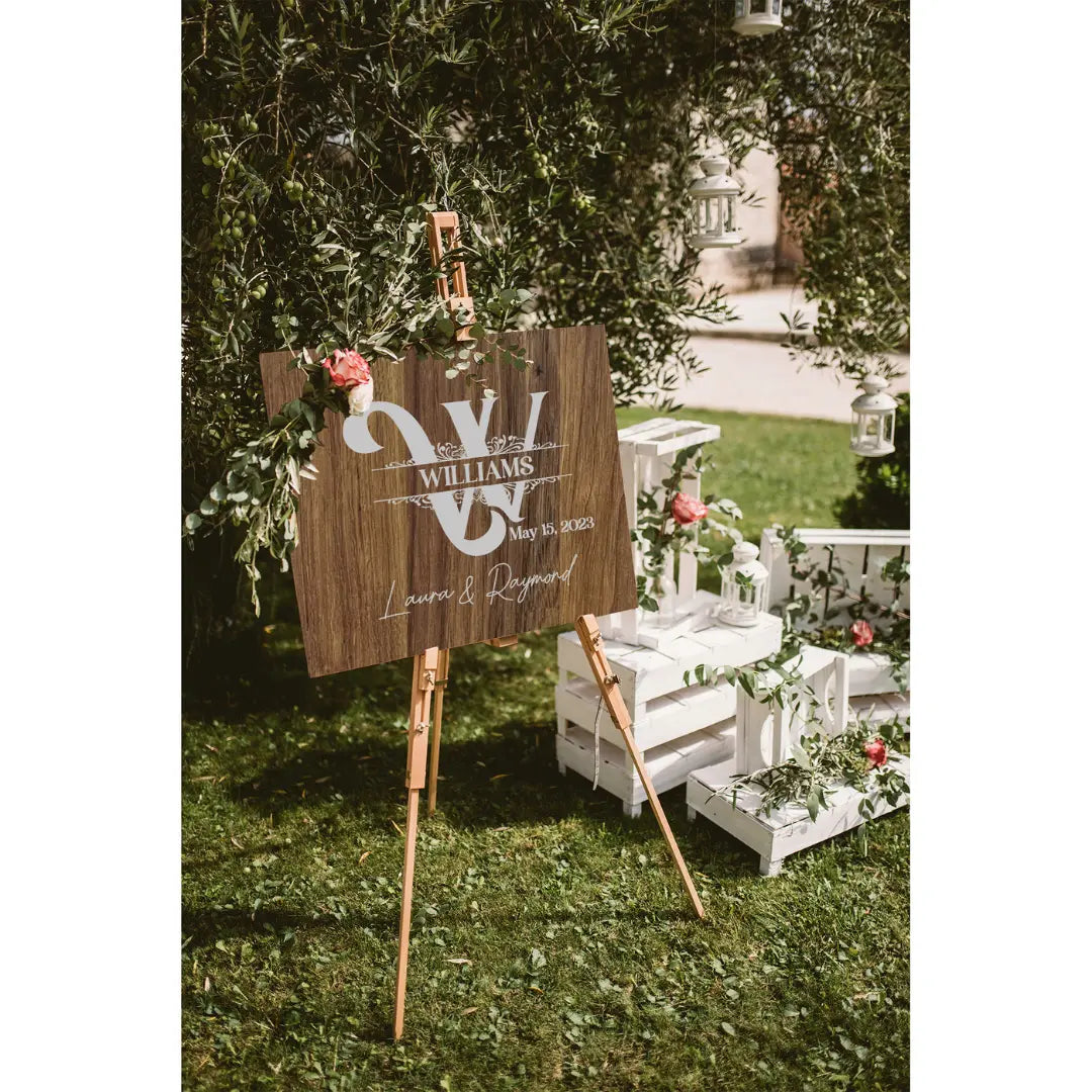 Personalized Wooden Wedding Guest Book Sign