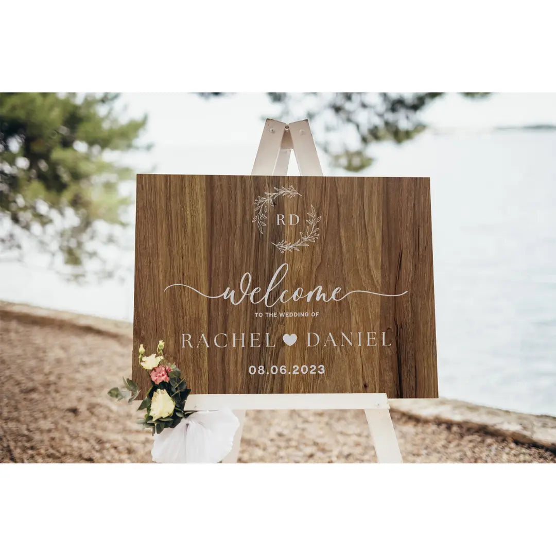 Personalized Wooden Wedding Guest Book Sign